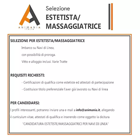 Estetista/Massaggiatrice