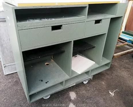 Banco legno cassa grigio militare 2676