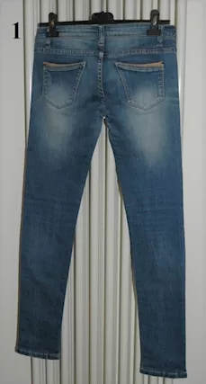 Taglia 42, Stock di 2 Pezzi Pantaloni Jeans da Donna, colore beige - Foto 4