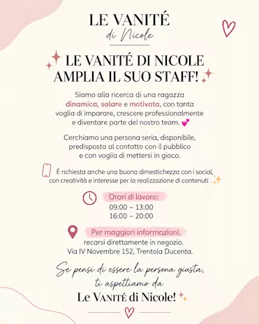Commessa - Siamo alla ricerca di una ragazza