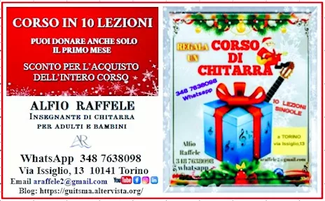 Corso di chitarra sotto l'albero