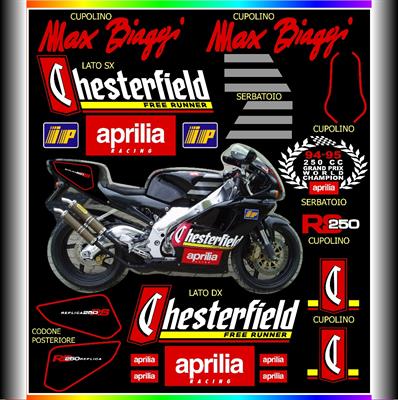 ADESIVI CHESTERFIELD APRILIA Replica250-MaxBiaggi