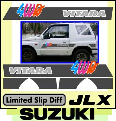 Adesivi SUZUKI - JLX fuoristrada 4WD - VITARA fasce laterali