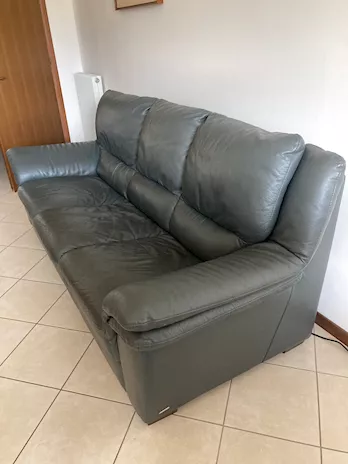 Divano Pelle Natuzzi, colore Nero, in legno - Foto 4