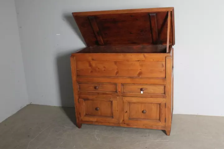 Antica madia panaria senese epoca XIX sec. dispensa restaurata - Foto 7