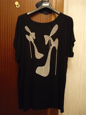 Maglie cotone viscosa comode giacca nera con trasparenza - Foto 3