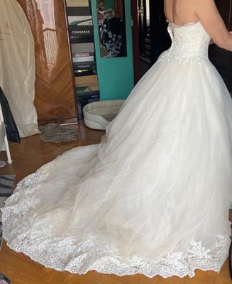 Abito da sposa Nicole linea Colet taglia 46, colore bianco - Foto 3