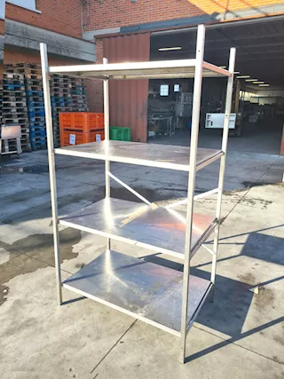 Scaffalatura inox completa usata
