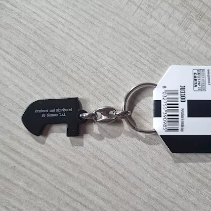Portachiavi in metallo smaltato logo ufficiale Juventus, mai usato - Foto 3