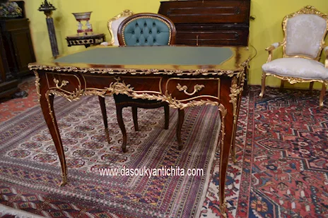 Scrittoio da centro stile Luigi XV Bureau plat cm 110