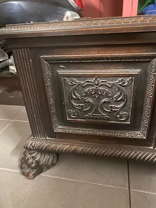 Cassapanca in legno di noce, in ottime condizioni, prezzo trattabile - Foto 3