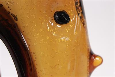 Scultura di pesce vetro di Murano marrone firmato Costantini, colore che - Foto 5