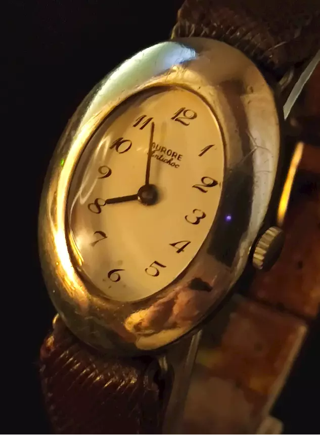 Orologio Aurore donna argento con box, in ottime condizioni