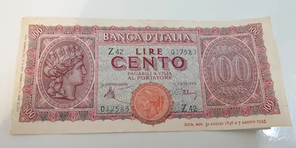 Banconote da 100 Lire Vittorio Emanuele III