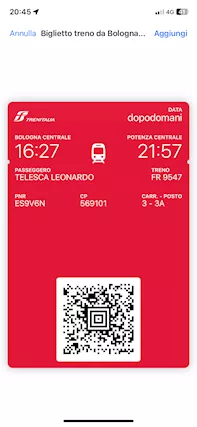 Vendita biglietto treno Frecciarossa