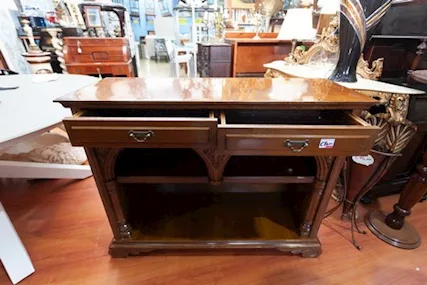 Elegante Console Stile Classico Vintage in Legno con Archi
