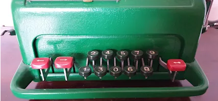 Calcolatrice meccanica FACIT, colore verde - Foto 3