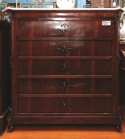 Comò antico con piano in marmo - 24462