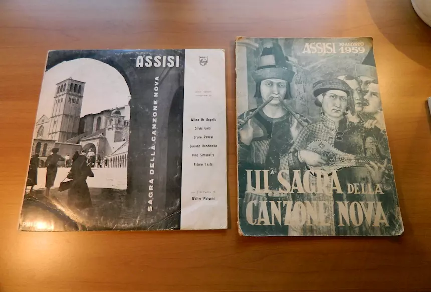 Vinile + spartito Sagra Della Canzone Nova, Assisi 1959