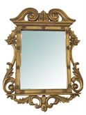 Specchio oro in legno massello intarsiato a mano