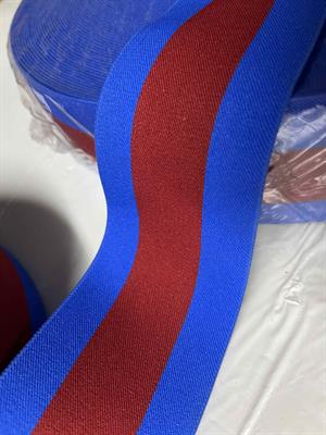 Nastro elastico bicolore celeste e rosso H 60