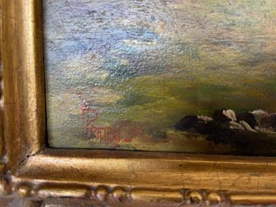Dipinto di paesaggio, Pratesi, ottimo stato, in legno - Foto 3