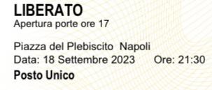 Scambio 2 biglietti Liberato Napoli