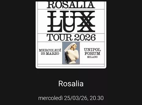 Rosalía concerto, Assago 25/03/26