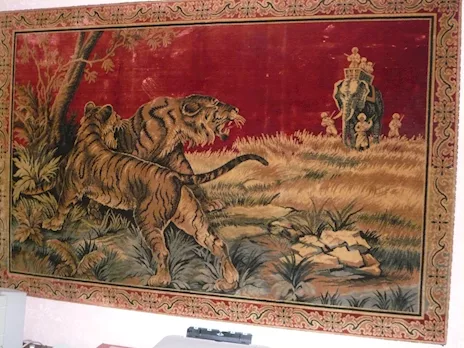 arazzo caccia alla tigre in