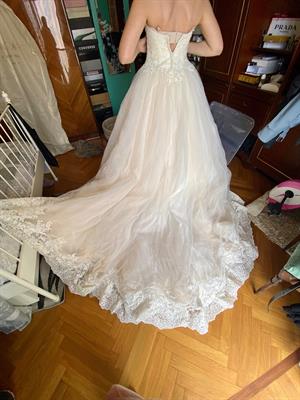 Abito da sposa Nicole linea Colet taglia 46, colore bianco - Foto 2