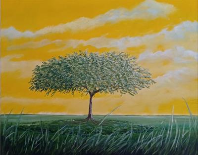 Albero della vita sfondo Giallo