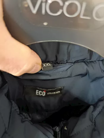 Giacca lunga trapuntata da donna XXL nera Eco Collection - Anteprima 3