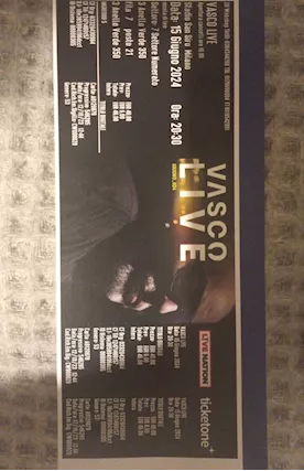 Biglietto Vasco Live 15 Giugno 2024 Milano S. Siro