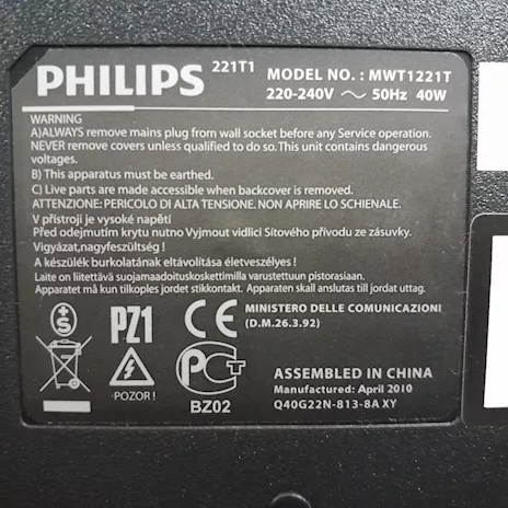 TV Philips 22 modello MWT1221T e anche monitor e funziona - Foto 4