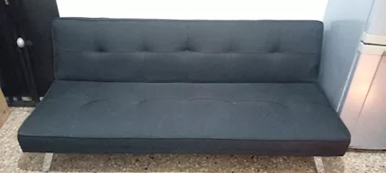 Divano letto in tessuto nero 2 posti nuovissimo