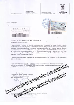 Gestore/preposto conto terzi