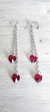 Orecchini argento placcato rodio e cristalli SW.