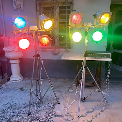 Luci discoteca Vintage Anni 80 Per Feste modernariato