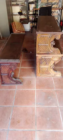Alzatine legno antico antiquariato