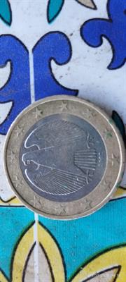 Moneta da 1 Euro falco del 2002 marchio J