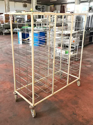 Carrello triplo porta teglie usato