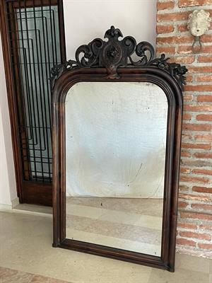 Grande specchiera antica in noce metà 1800