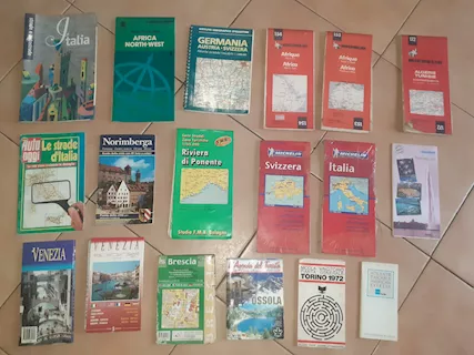 18 Carte Stradali Guide Mappe Vintage Michelin e altre