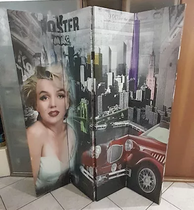 Separe divisorio Marilyn Monroe in 4 pannelli richiudibile - Foto 3