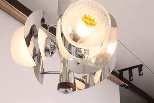 Lampadario candelier Mazzega tre luci Murano, anni 70
