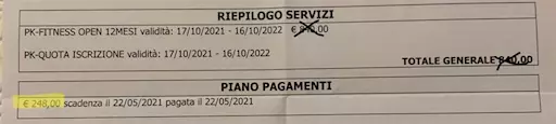 Abbonamento palestra