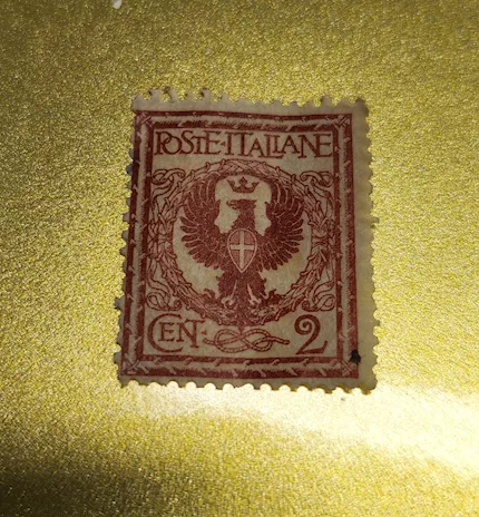 Francobolli serie Floreale con Aquila Sabauda 1901