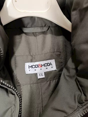 Piumino lungo Modi Moda donna XXL, colore cachi, come nuovo - Anteprima 3