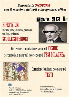 Ripetizioni e correzione di tesine e tesi di laurea