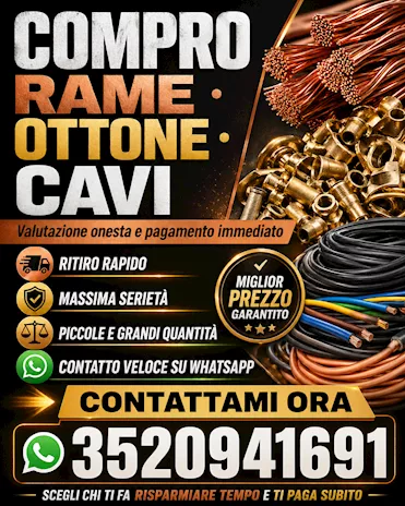 Compro rame a Pistoia e provincia – pagamento immediato
